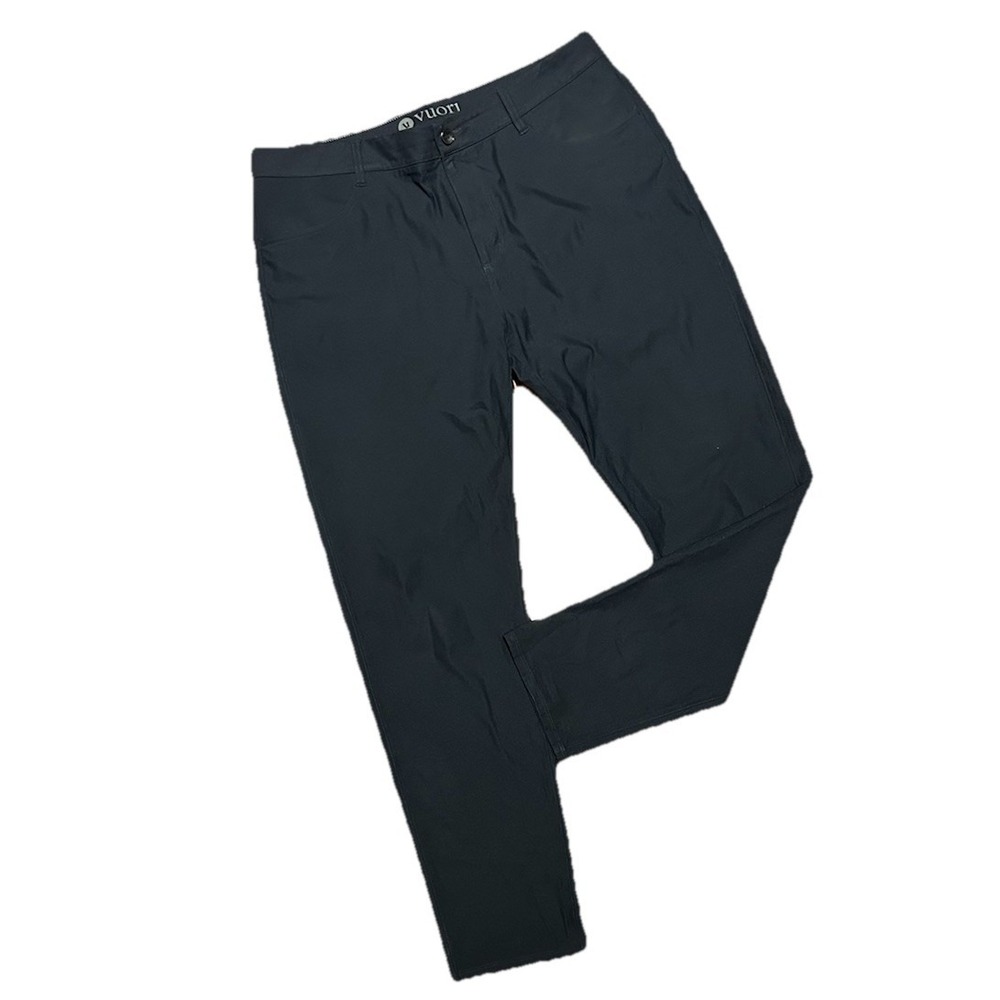 Vuori Pants Mens 36x30.5 Meta Performance Stretch Zip Pocket V430 Navy Blue